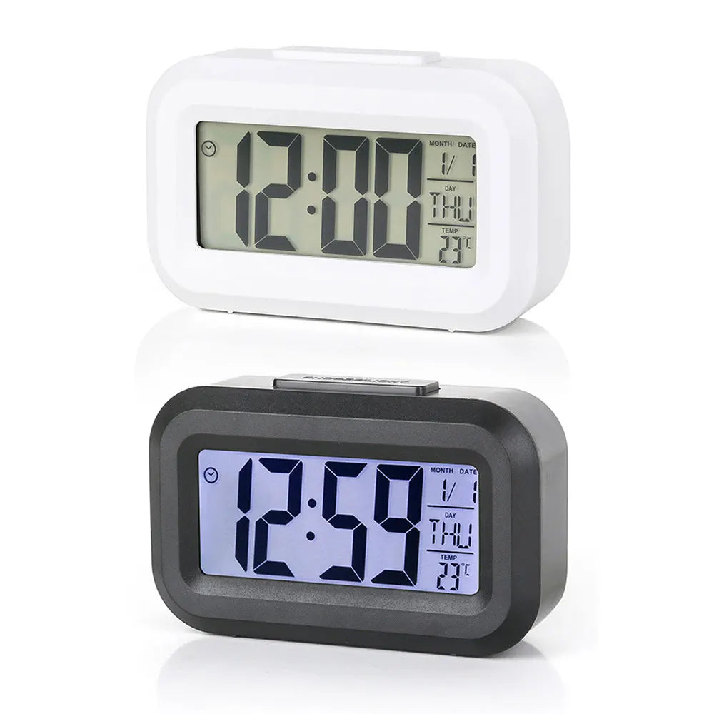 LED Digital Alarm Clock Electronic Digital Alarm Screen Desktop Clock For Home Office Backlight Snooze Data Calendar Desk Clocks