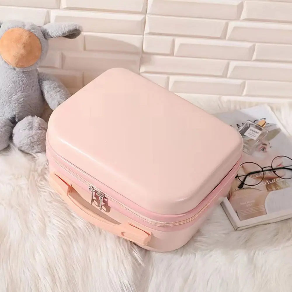 14 inch Lightweight Mini Travel Suitcase Cosmetic Box Waterproof Hand Luggage Organizer Makeup Case Protable Small Boarding Case