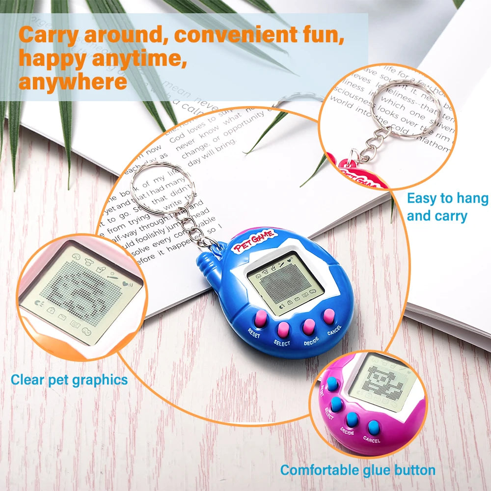 1PC Transparent Electronic Pets Nostalgic 168 Pets In One Virtual Cyber Digital Nostalgic Funny Toys Pixel Funny Play