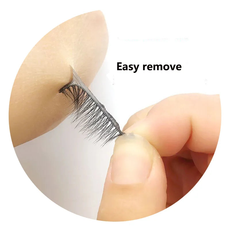 40 Pcs/Box Reusable Self-Adhesive Glue-Free Eyelash Glue Strip False Eyelashes Extension No Glue Eyelashes Hypoallergenic