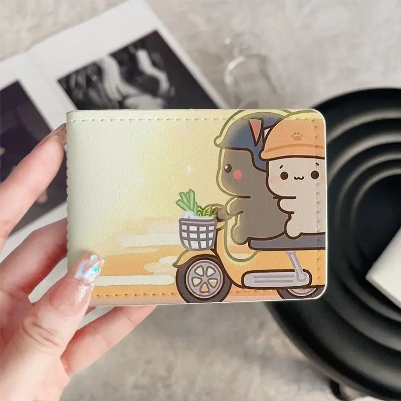 Cute Bubu Dudu PU Leather ID Card Holder Anime Bank Credit Card Box Multi Slot Slim Cards Case Wallet Women Men Card Cover Gift