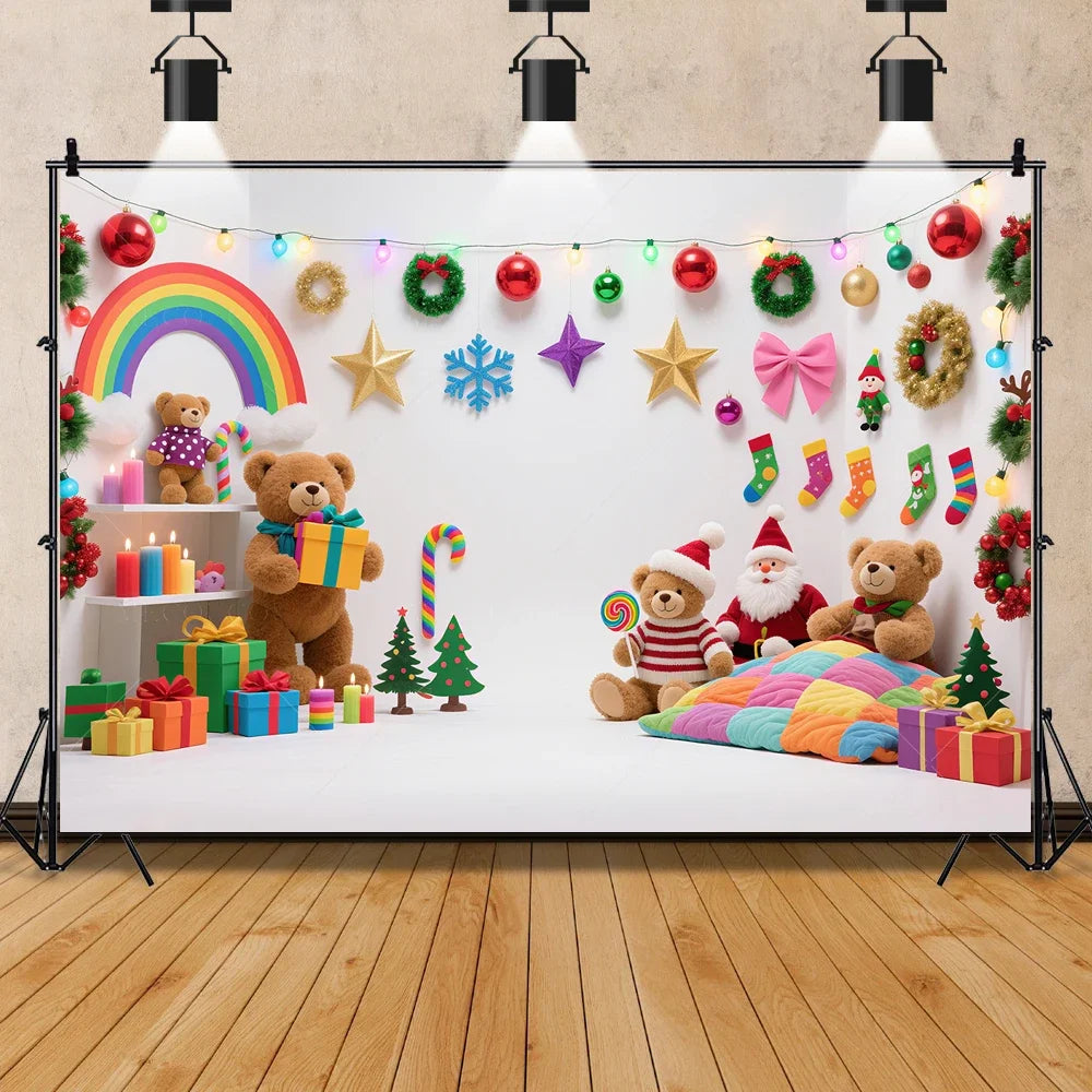 2025 New Year Christmas Background Customized Family Party Decoration Banner Provide Portrait Photography Studio Shooting Props
