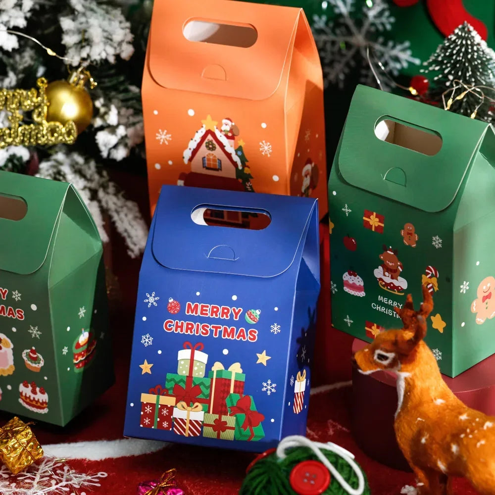 Christmas Gift Bags Small Gifts Cookies Colourful Boxes Christmas Eve Handheld Candy Boxes Father Christmas Christmas Gifts