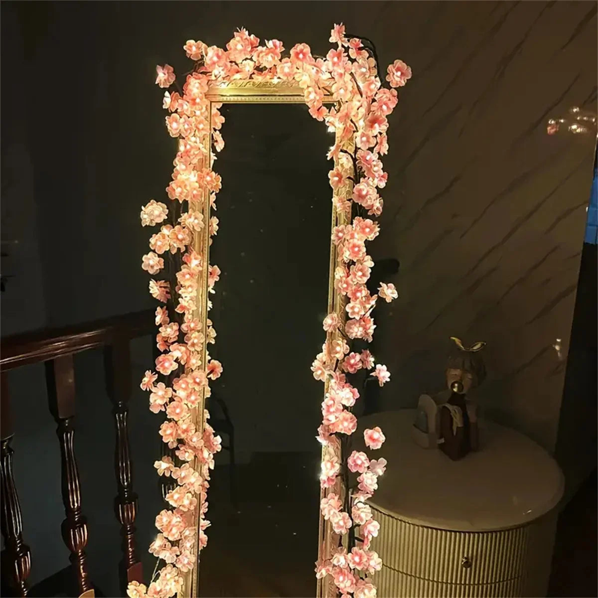 USB Powered Cherry Blossom Branch Lights 8 Modes 96LEDs String Lights for Living Room Bedroom Wedding Christmas Holiday Decor