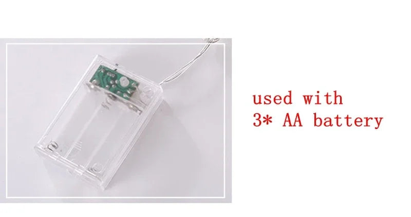 Christmas Fairy Light Snowflake LED String Light Garland Decoration for Home Xmas Santa Claus Gifts New Year Ornament