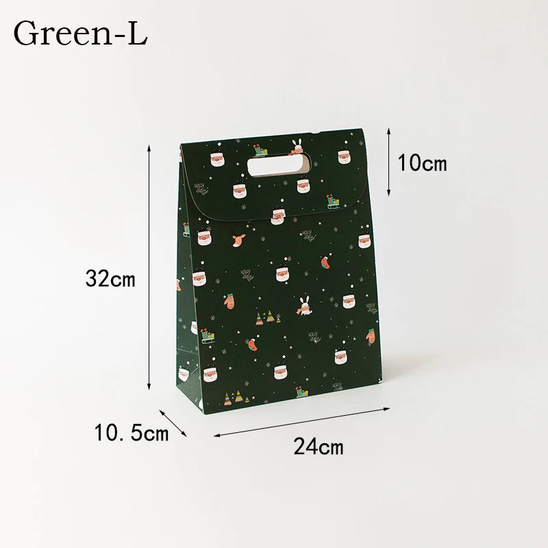 Christmas gift box candy bag portable flip cover souvenir gift bag
