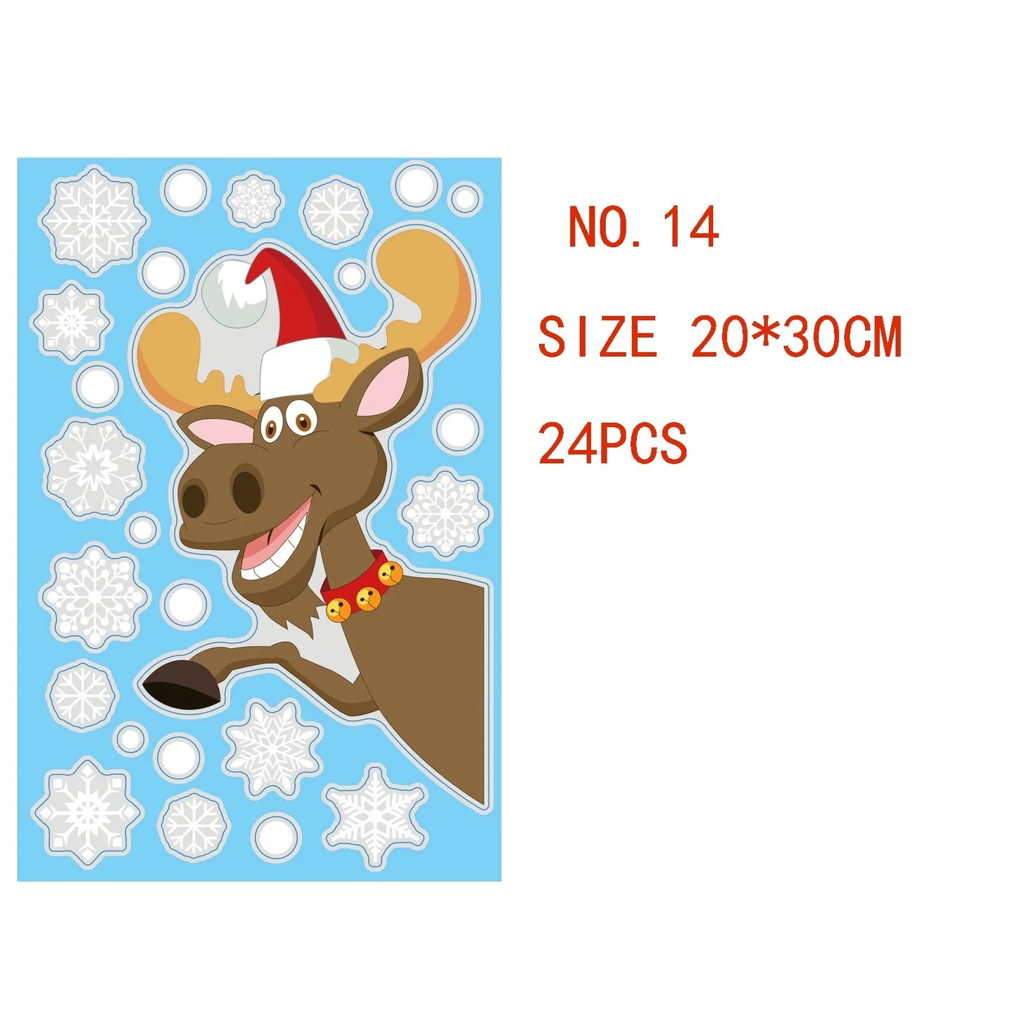MissDeer Christmas Santa Claus Window Stickers Wall Ornaments Pendant Merry Christmas For Home Decor New Year Glass Decal
