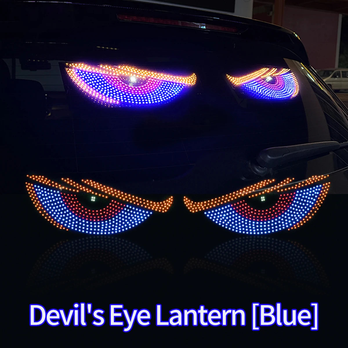 Flexile LED Windshield Display for Cars with Animated Blinking Demon EyesGeneral Motors Front and Rear Windshield Dynamic Light
