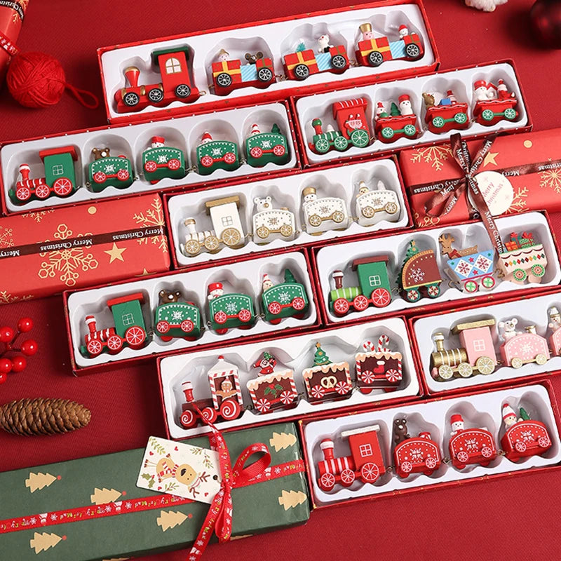 DIY Mini Christmas Tree Decorations Window Display Ornament adornos  Wooden Christmas Tree Desktop Ornament Christmas Supplies