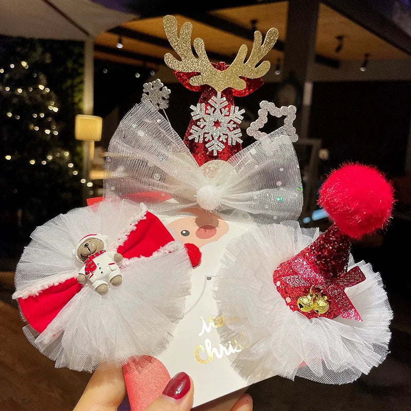 Christmas Decoration 2025 Hair Accessory Christmas Birthday Party Favors Gifts for Kids Hairpin Navidad 2025 Novedades