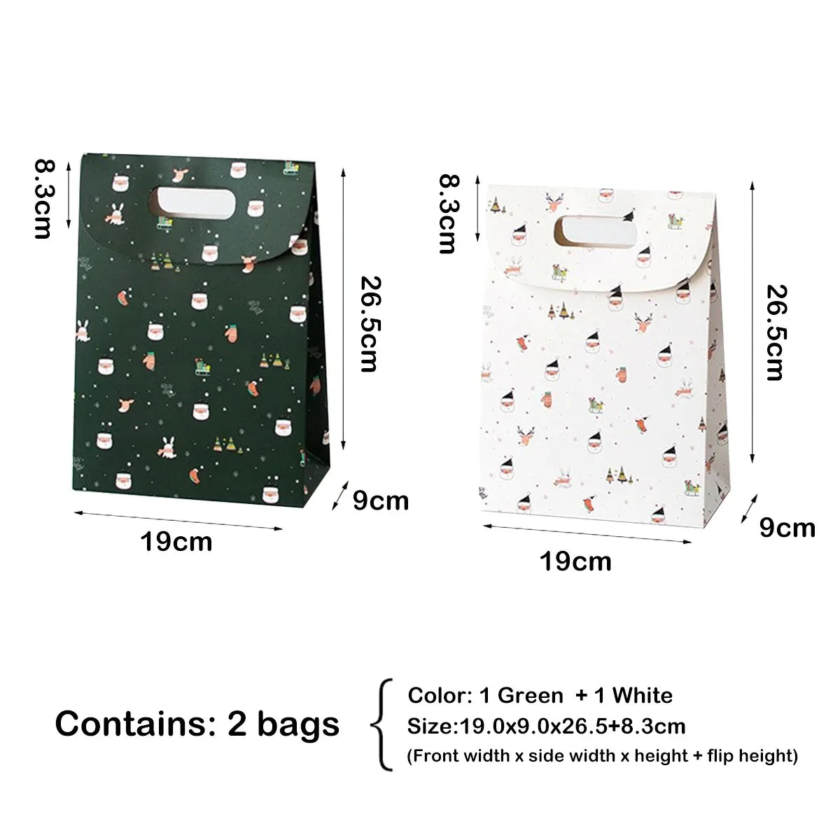 Christmas gift box candy bag portable flip cover souvenir gift bag