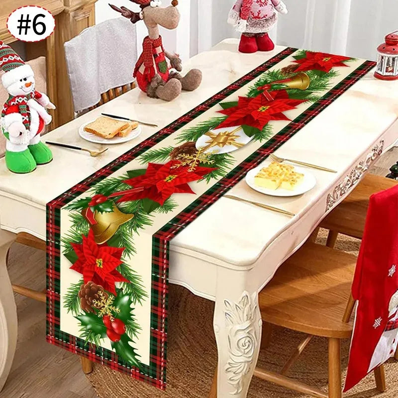 Christmas Decoration 2025 New Year Tablecloth Decoration Running Table Accessories Home Room Decoration 2026 New Year Gifts