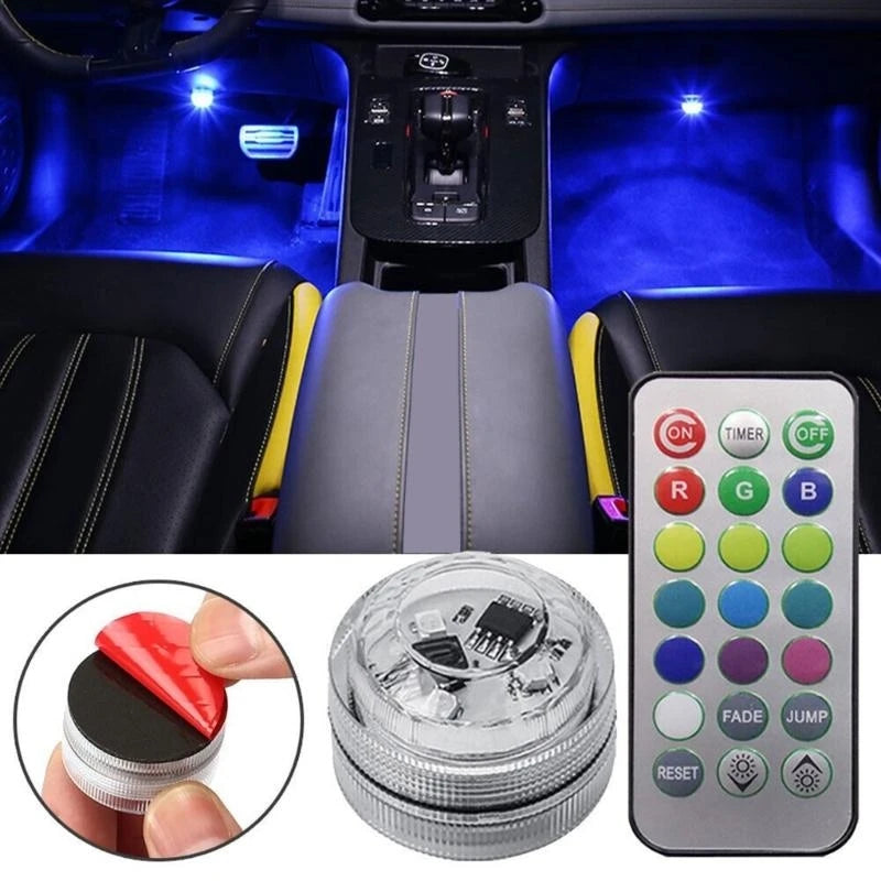 LED Lights Car Interior Ambient Light Remote Control Atmosphere Light Roof Light Decoration Lamp Brightness Adjustable