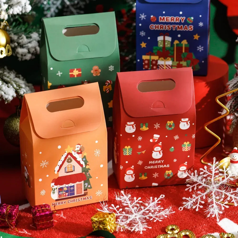 Christmas Gift Bags Small Gifts Cookies Colourful Boxes Christmas Eve Handheld Candy Boxes Father Christmas Christmas Gifts