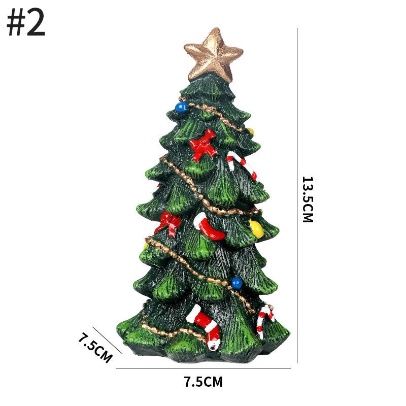 Wooden Christmas Tree Desktop Ornament DIY Mini Christmas Tree Decorations Window Display Ornament adornos navideños