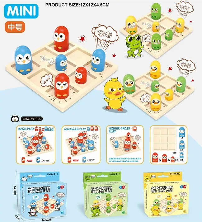 Mini Advanced Tic Tac Toe Board Game for Family Fun Interactive Puzzle Game Perfect for Friends Party Birthday Gifts