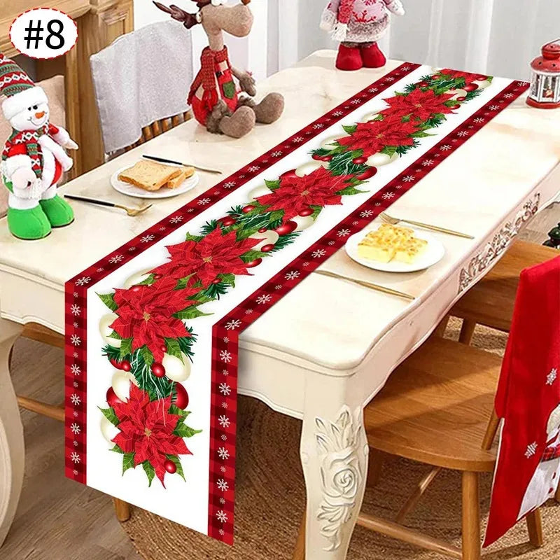 Christmas Decoration 2025 New Year Tablecloth Decoration Running Table Accessories Home Room Decoration 2026 New Year Gifts