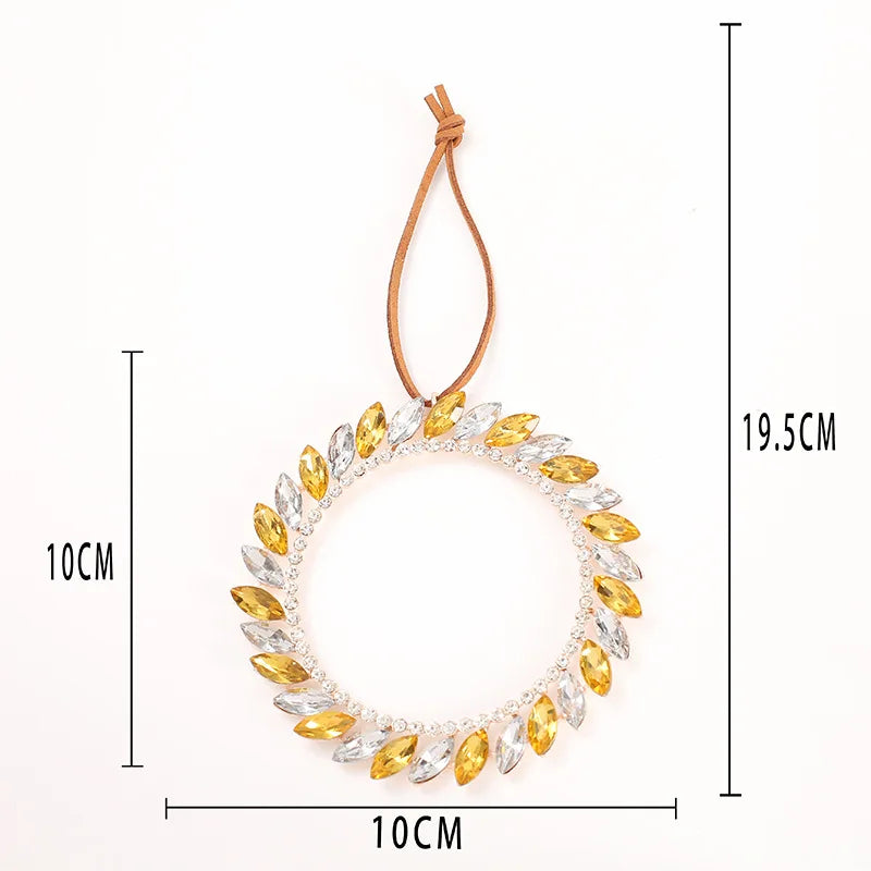 Christmas Crystal Clear Acrylic Snowflake Walking Stick Xmas Tree Pendant Ornaments Christmas Decoration For Home Navidad Noel