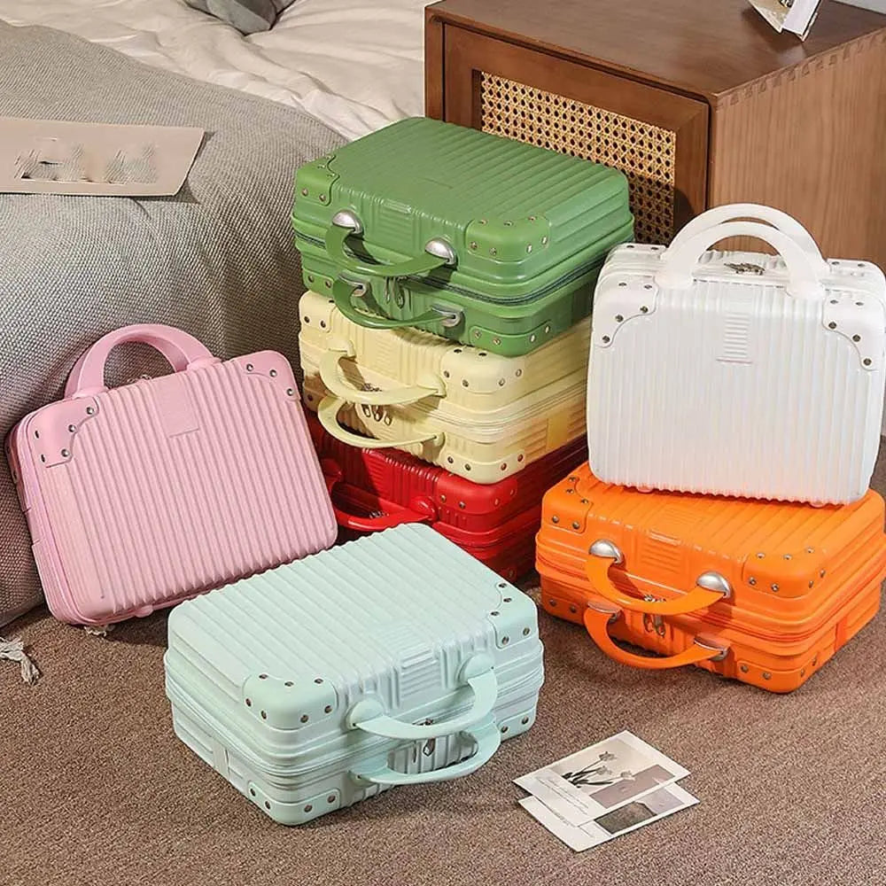 14 inch Lightweight Mini Travel Suitcase Cosmetic Box Waterproof Hand Luggage Organizer Makeup Case Protable Small Boarding Case