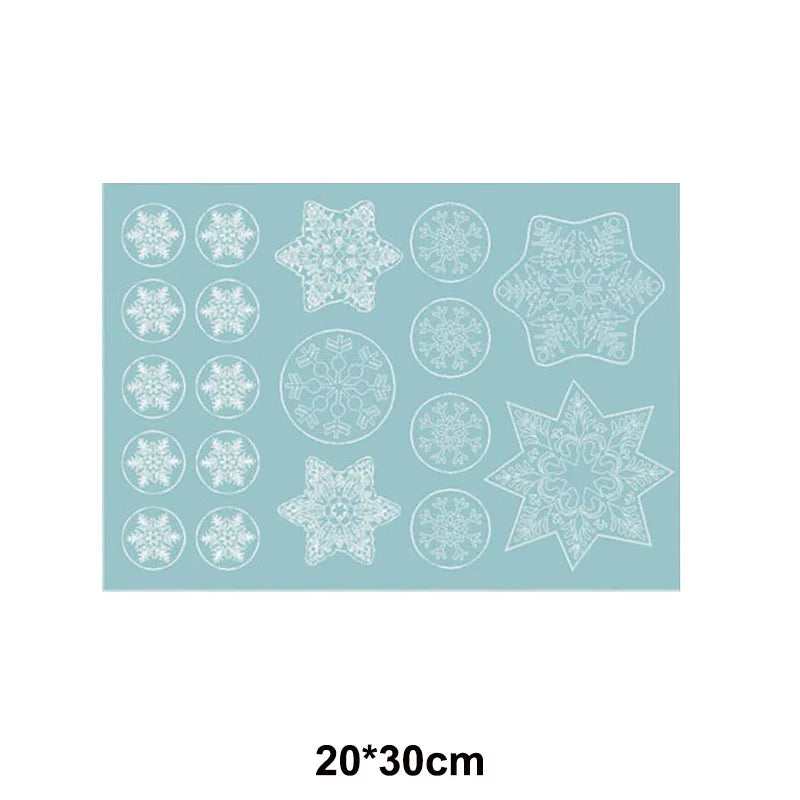 Christmas Window Clings Stickers Holiday Snowflake Santa Claus Reindeer Decals Xmas Decals Window Stickers Christmas Decorations