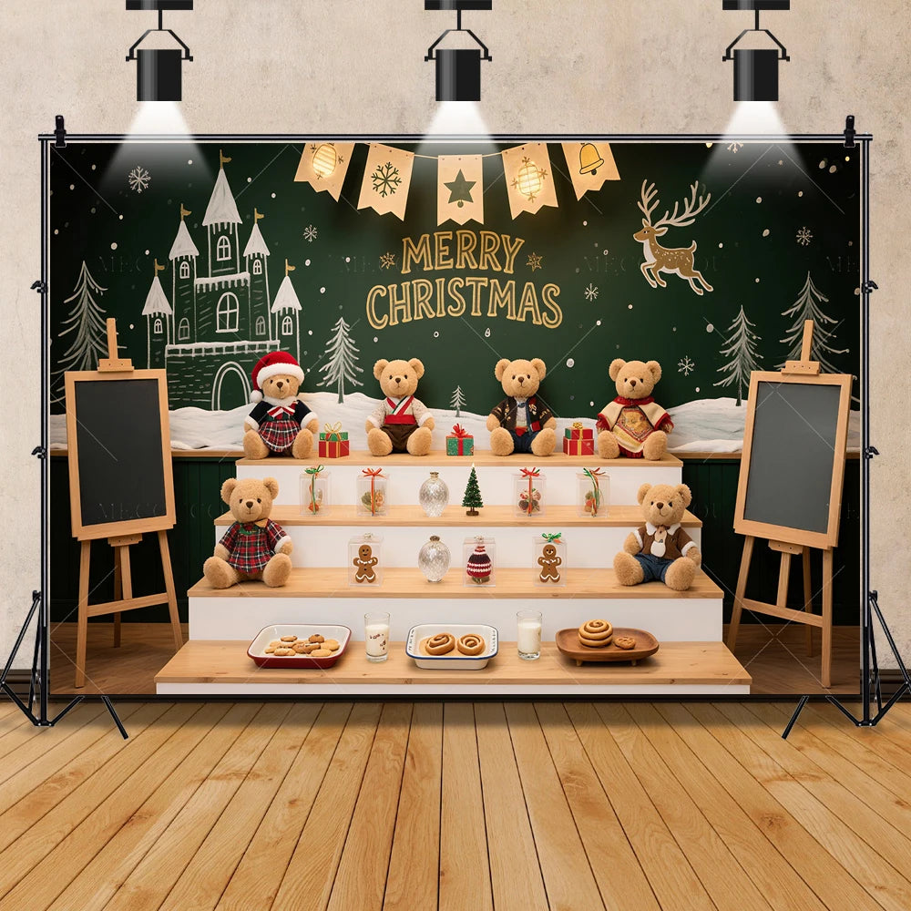 2025 New Year Christmas Background Customized Family Party Decoration Banner Provide Portrait Photography Studio Shooting Props