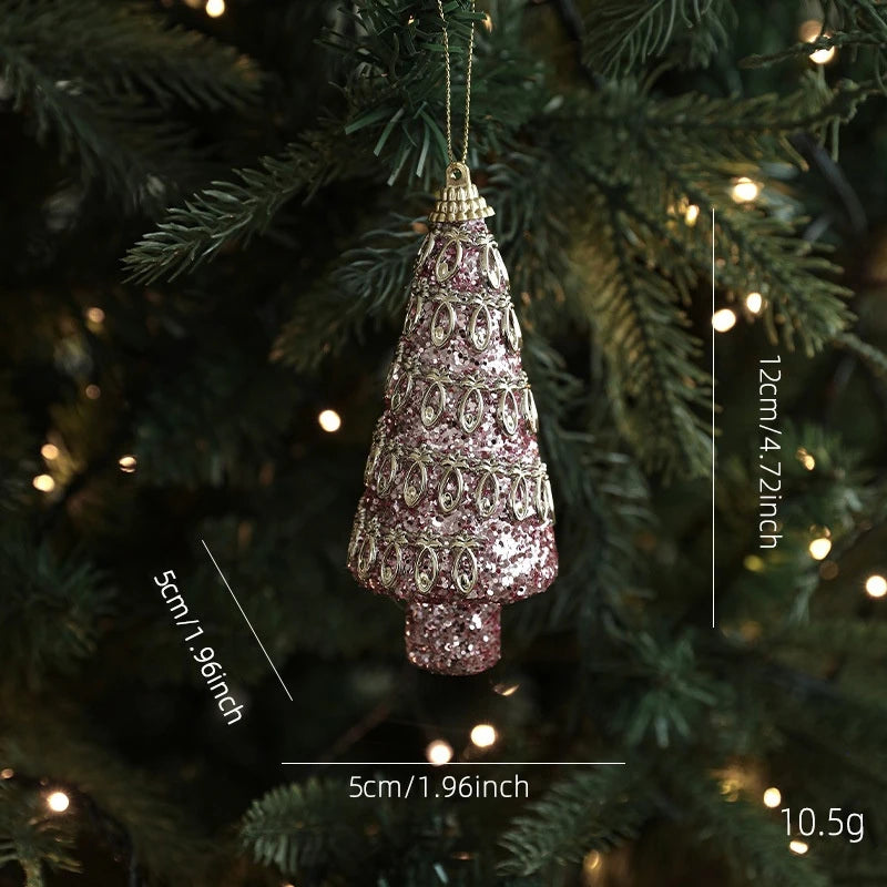 6/12/24/36PCS Christmas Balls Ornament Xmas Tree Hanging Bauble Pendant 2025 Christmas Decoration Home Party Photo Porps Navidad