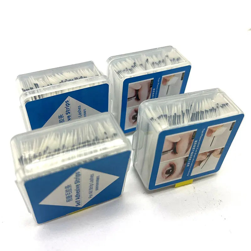 40 Pcs/Box Reusable Self-Adhesive Glue-Free Eyelash Glue Strip False Eyelashes Extension No Glue Eyelashes Hypoallergenic