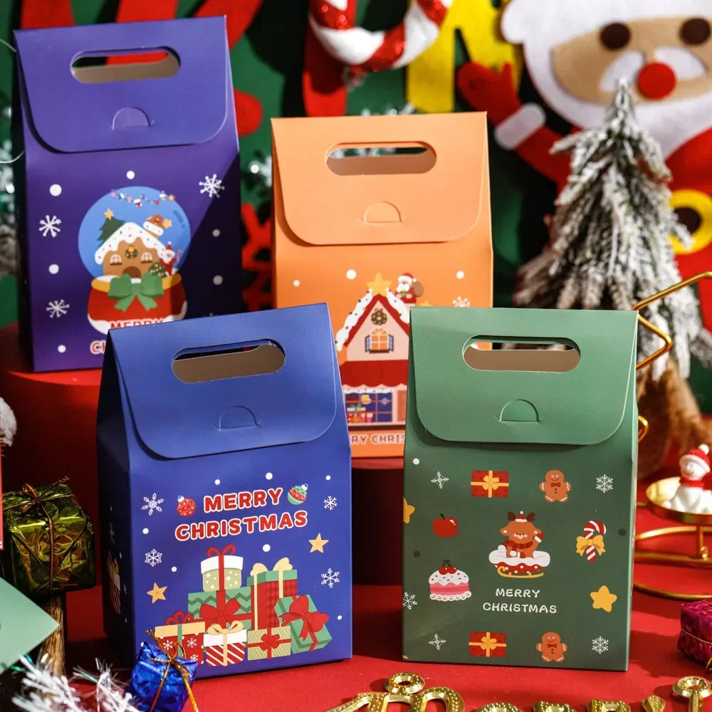 Christmas Gift Bags Small Gifts Cookies Colourful Boxes Christmas Eve Handheld Candy Boxes Father Christmas Christmas Gifts
