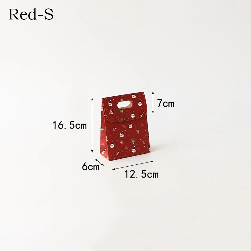 Christmas gift box candy bag portable flip cover souvenir gift bag