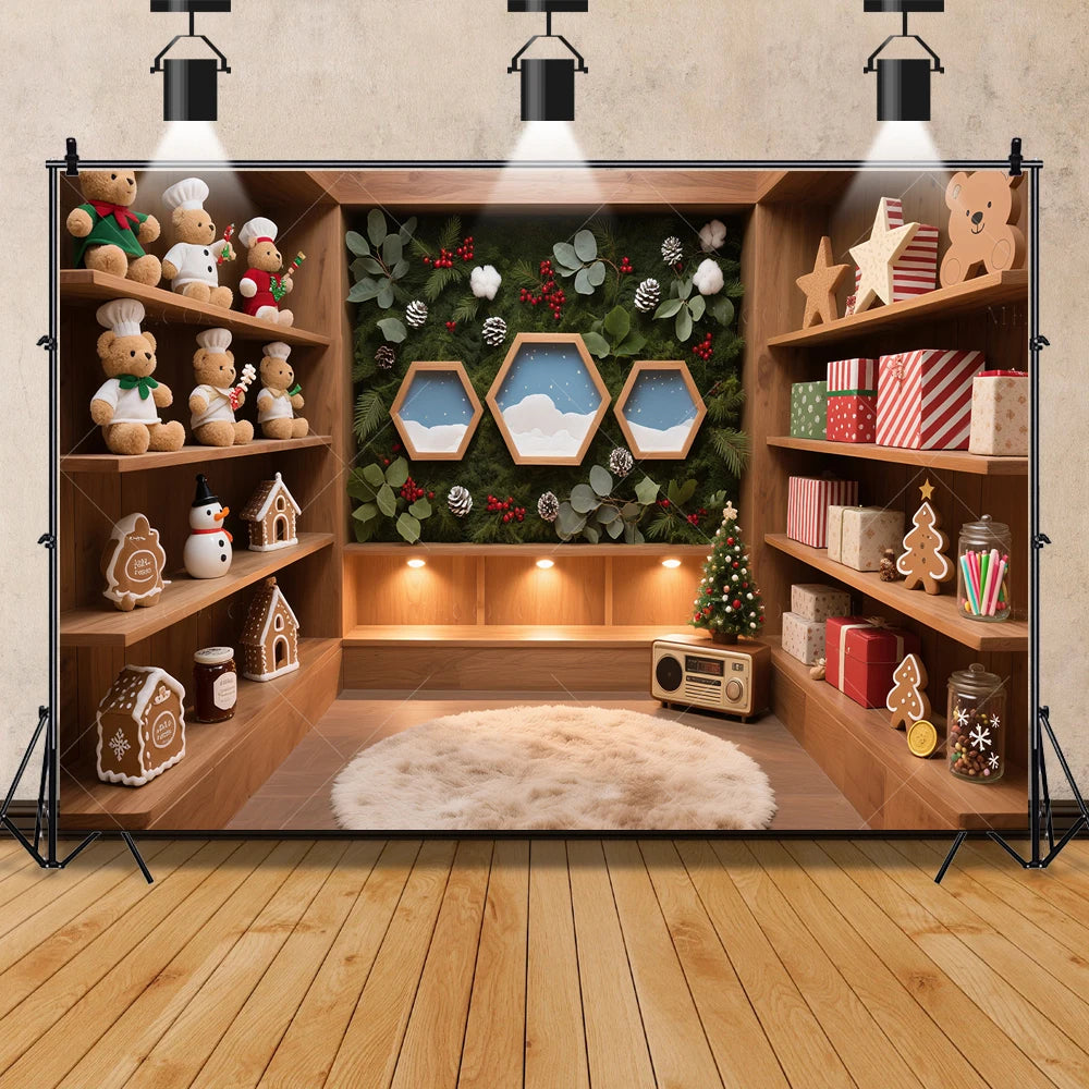 2025 New Year Christmas Background Customized Family Party Decoration Banner Provide Portrait Photography Studio Shooting Props