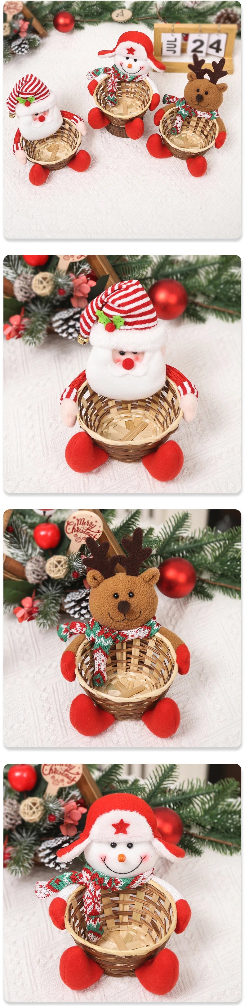 Christmas Decoration Candy Basket Christmas Tabletop Decoration Children Candy Basket Christmas Decoration Small Candy Box