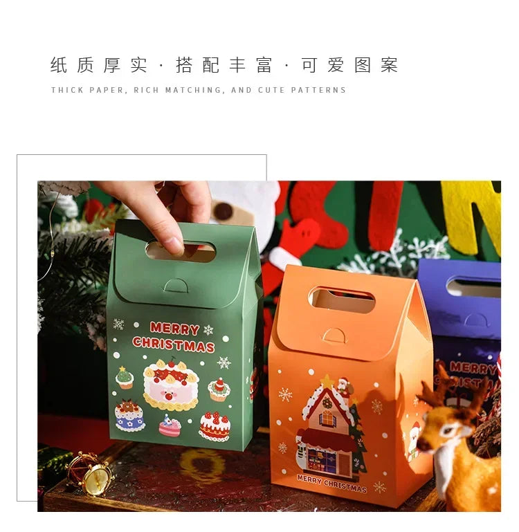 Christmas Gift Bags Small Gifts Cookies Colourful Boxes Christmas Eve Handheld Candy Boxes Father Christmas Christmas Gifts