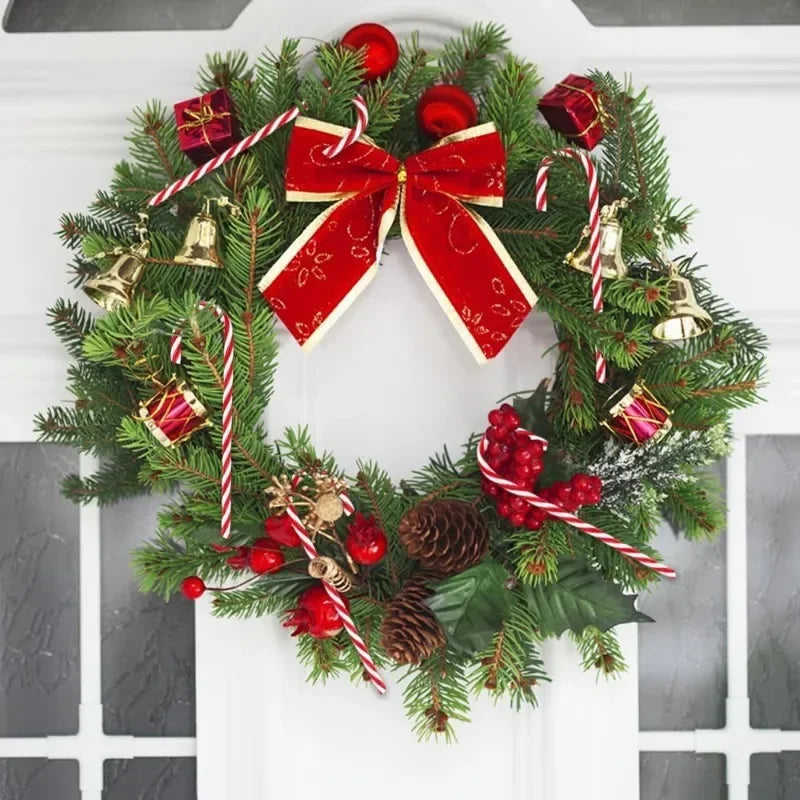 Acrylic Candy Cane Pendant Xmas Tree Twisted Crutch Hanging Ornament Happy New Year Christmas Party Home Decoration Red Green