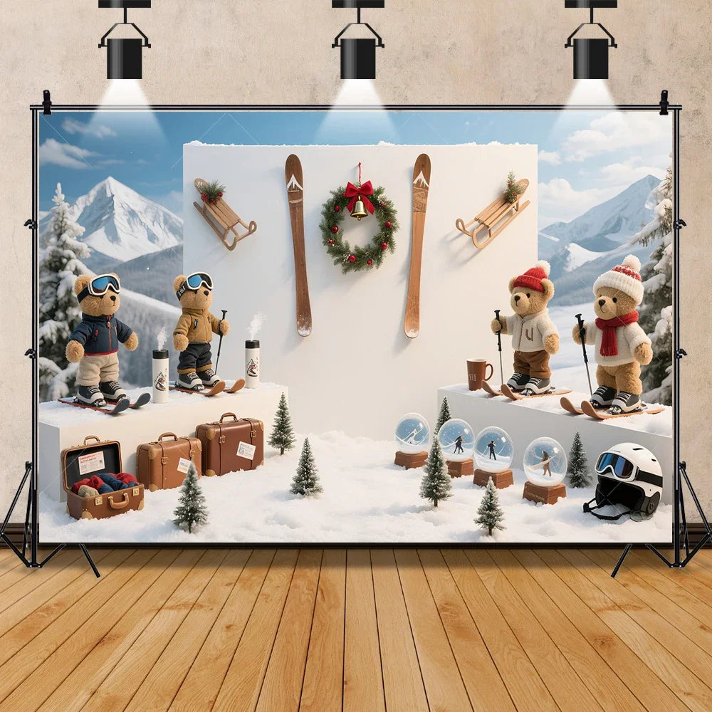 2025 New Year Christmas Background Customized Family Party Decoration Banner Provide Portrait Photography Studio Shooting Props