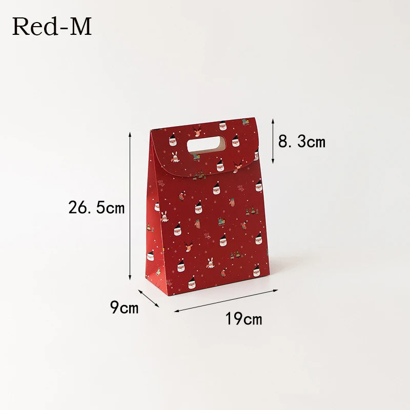 Christmas gift box candy bag portable flip cover souvenir gift bag