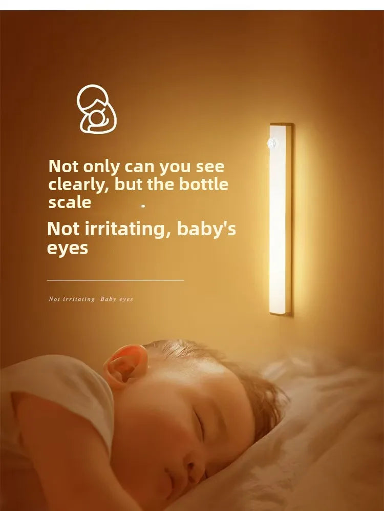 LED Motion Sensing Light Wireless USB Rechargeable Motion Detection Suitable for Kitchen Wardrobe Corridor and Staircase Lights