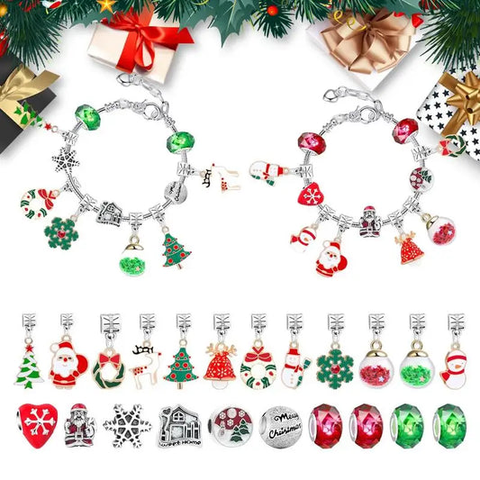Bracelet Advent Calendar 2023 Christmas Calendar For Jewelry Making DIY Charm Bracelet Gifts For Birthday And Children's Day