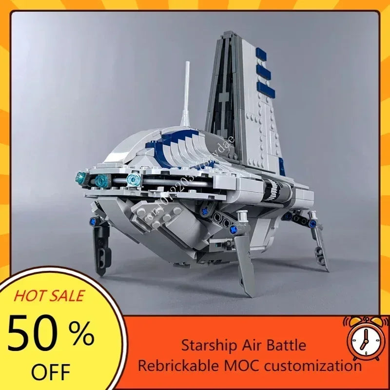 864PCS MOC Space Battle Sheathipede-class Transport Shuttle Model Custom Puzzles Technology  DIY Assembly Toys Xmas Kids Gifts