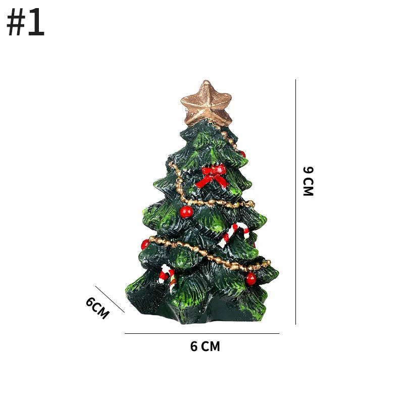 Wooden Christmas Tree Desktop Ornament DIY Mini Christmas Tree Decorations Window Display Ornament adornos navideños