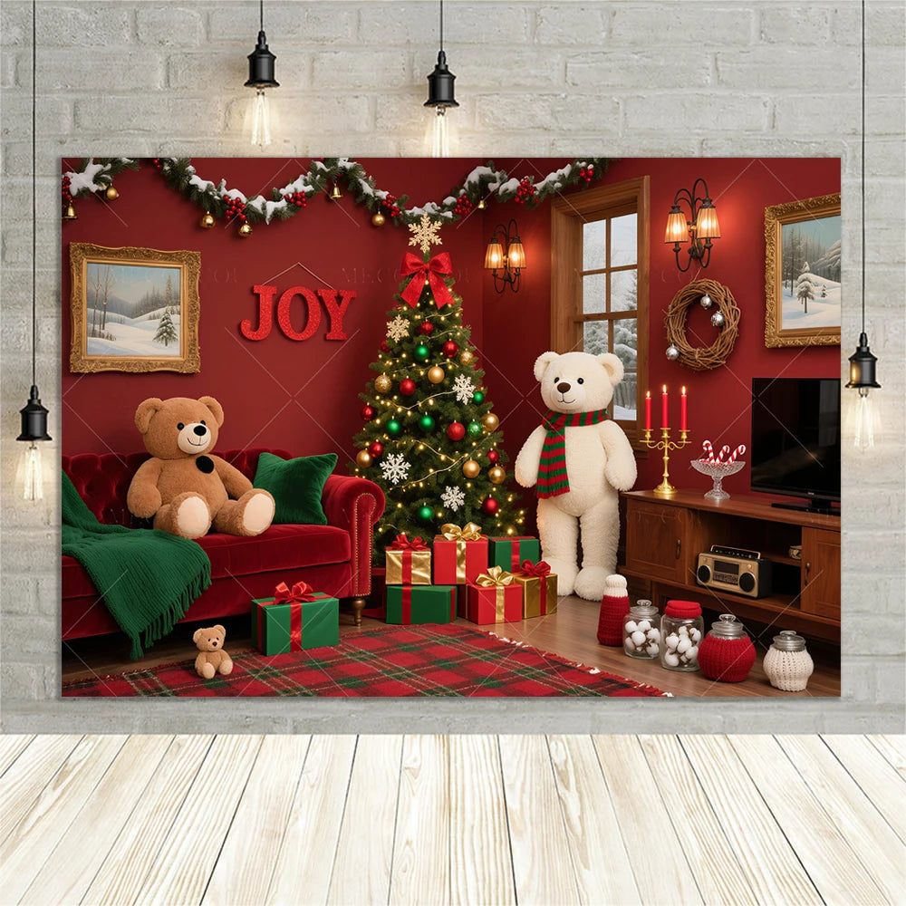 2025 New Year Christmas Background Customized Family Party Decoration Banner Provide Portrait Photography Studio Shooting Props