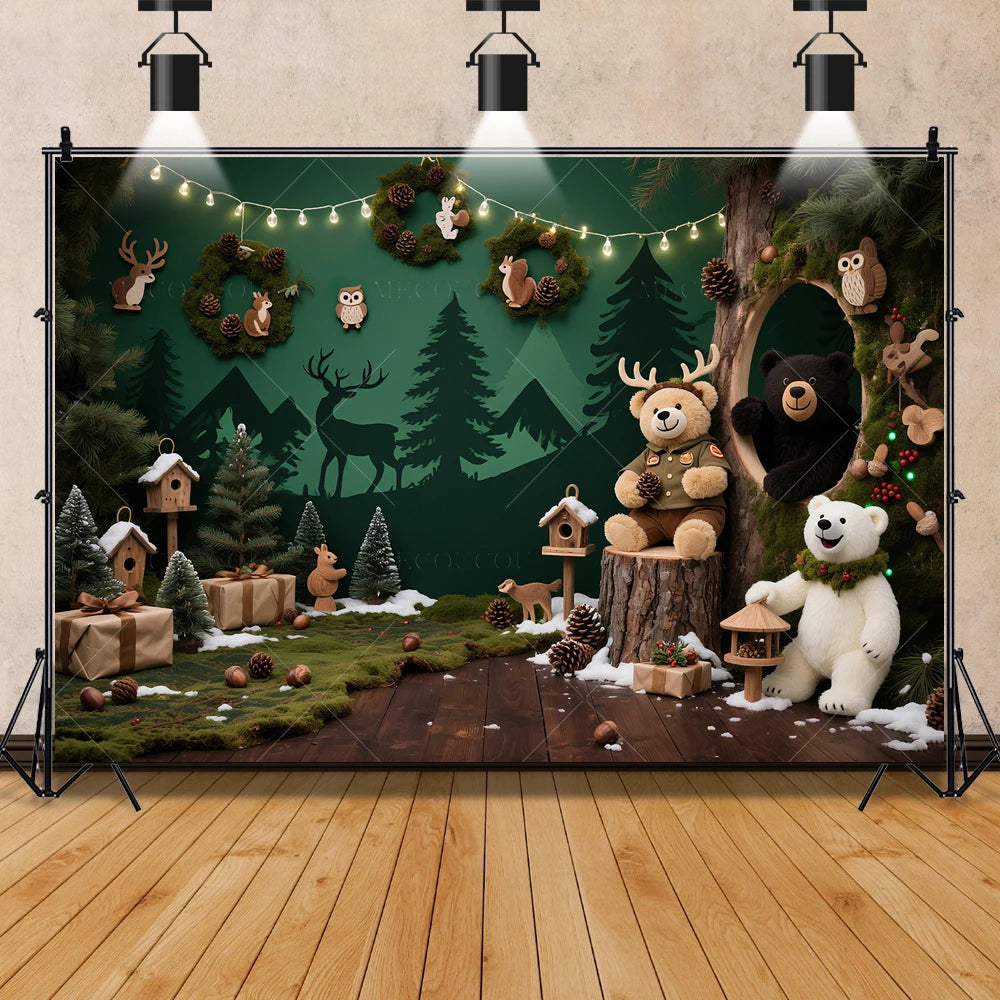 2025 New Year Christmas Background Customized Family Party Decoration Banner Provide Portrait Photography Studio Shooting Props