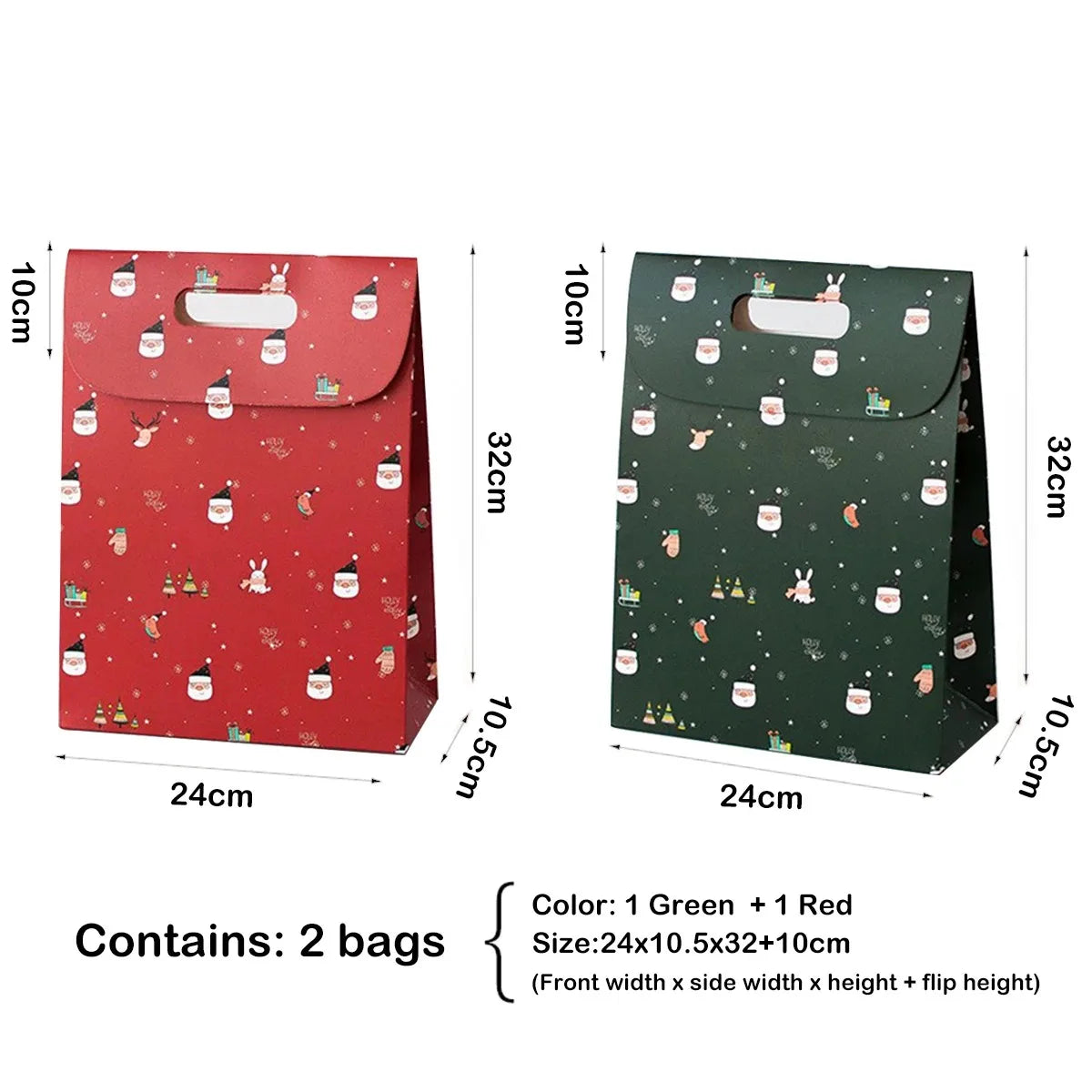 Christmas gift box candy bag portable flip cover souvenir gift bag