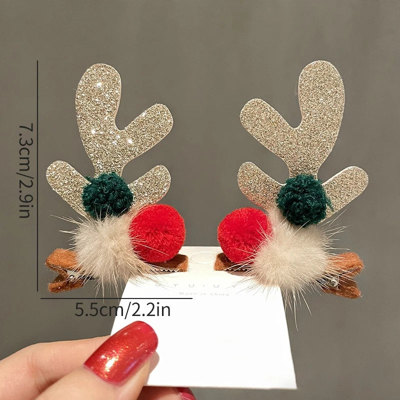 Christmas Decoration 2025 Hair Accessory Christmas Birthday Party Favors Gifts for Kids Hairpin Navidad 2025 Novedades