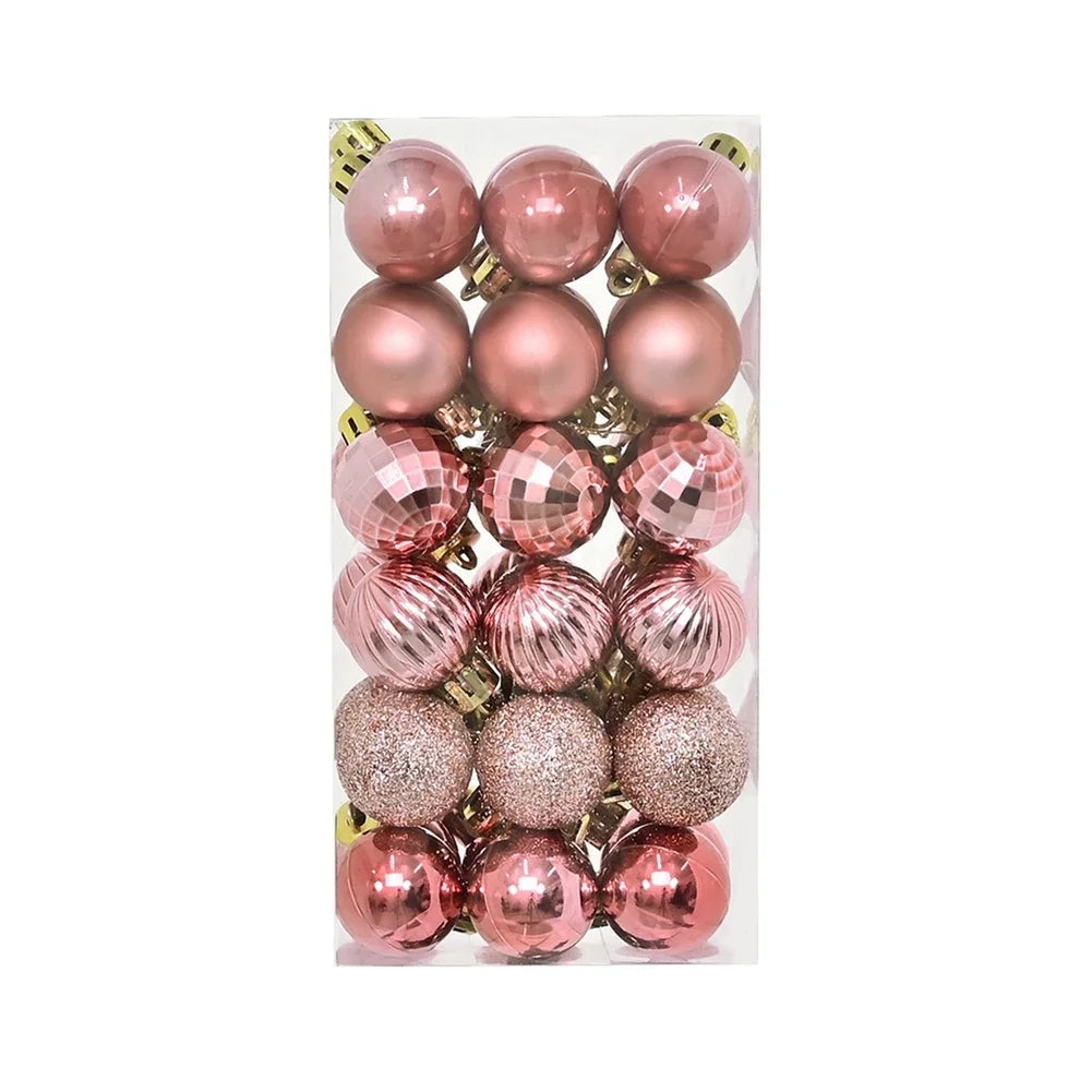36Pcs Christmas Balls New Year Party Decoration Xmas Tree Ornaments Christmas Hanging Ornament Home Decor Gifts Navidad