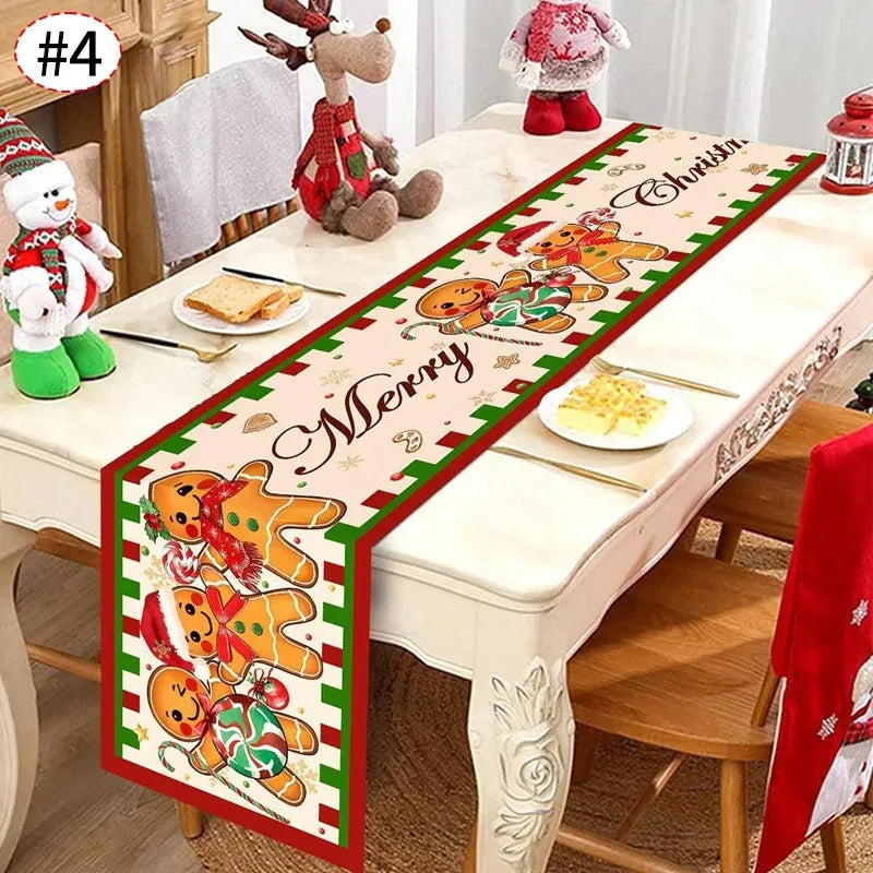 Christmas Decoration 2025 New Year Tablecloth Decoration Running Table Accessories Home Room Decoration 2026 New Year Gifts