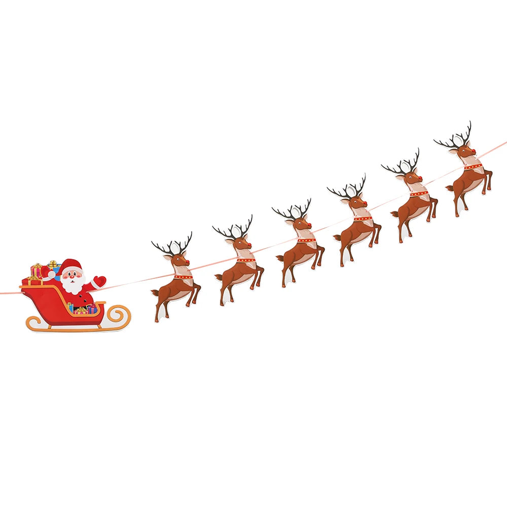 2M Christmas Decoration Santa Claus Flag Raising Xmas Tree Pendant for Home Decor 2026 New Year Party Gift Navidad Accessories