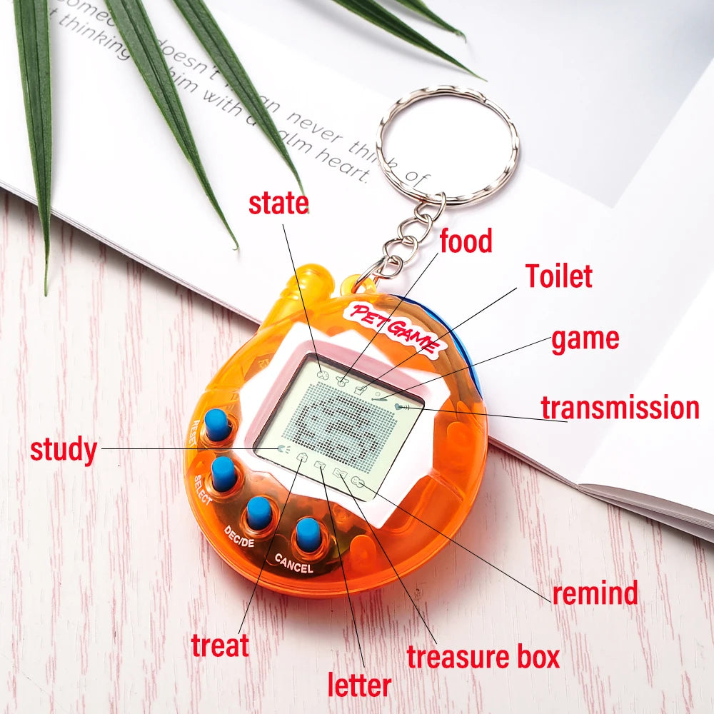 1PC Transparent Electronic Pets Nostalgic 168 Pets In One Virtual Cyber Digital Nostalgic Funny Toys Pixel Funny Play