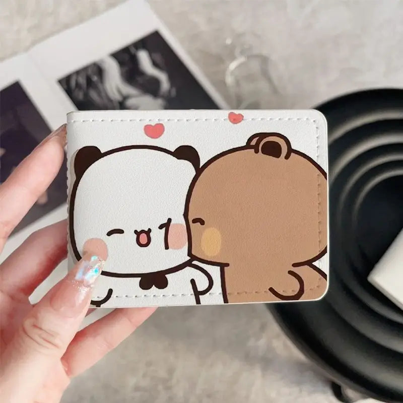 Cute Bubu Dudu PU Leather ID Card Holder Anime Bank Credit Card Box Multi Slot Slim Cards Case Wallet Women Men Card Cover Gift
