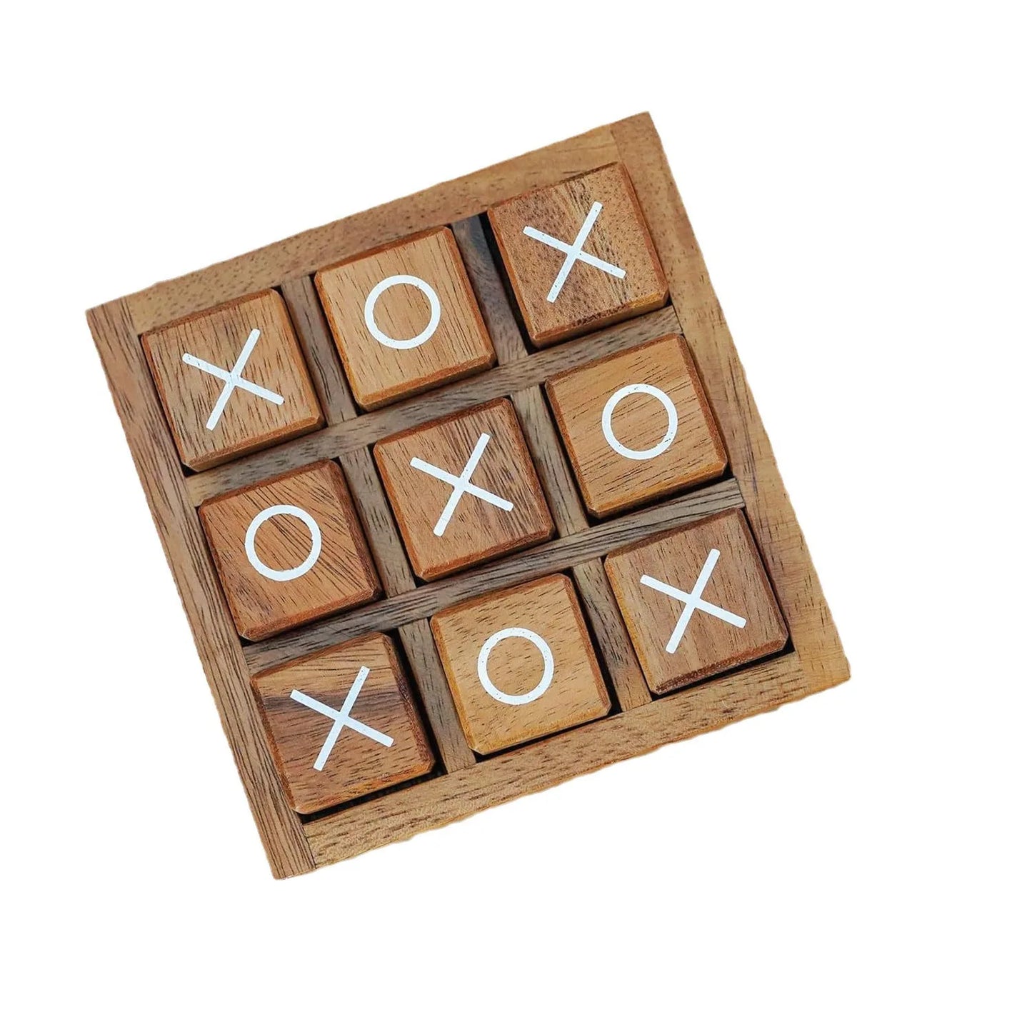 Classic wooden tic tactoe game set, suitable for home games and home decor, suitable for coffee tables, living rooms, and desks,