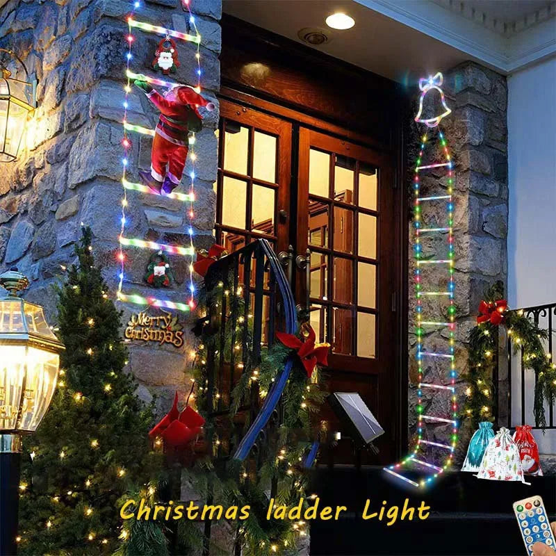 3M Santa Claus Climbing Ladder LED Hanging Light Christmas tree Ornament home garden outdoor christmas decorations navidad 2025